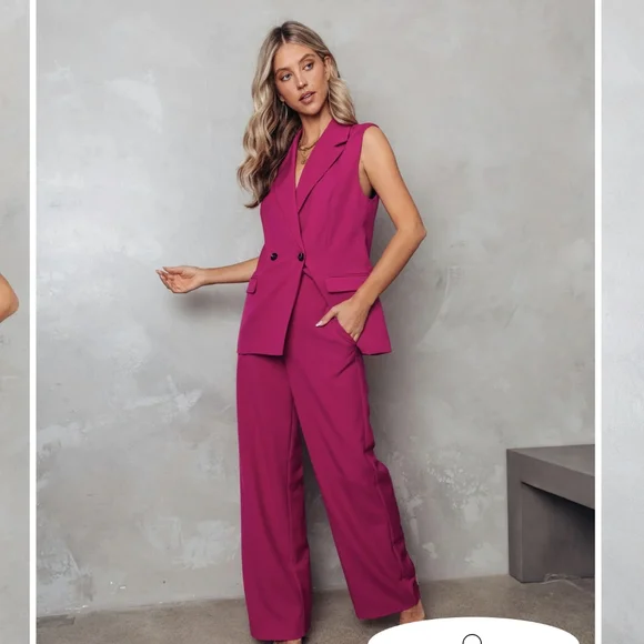 VICI Pocketed Vest - Magenta - Picture 3 of 9